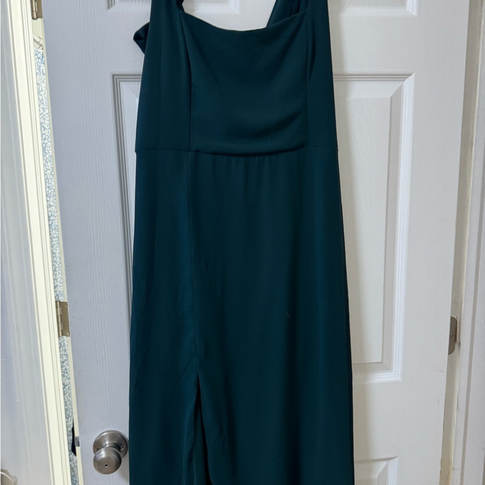 Emerald chiffon show me your mumu midi dress